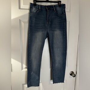 Fashion Nova Blue Ankle Cropped Jeans